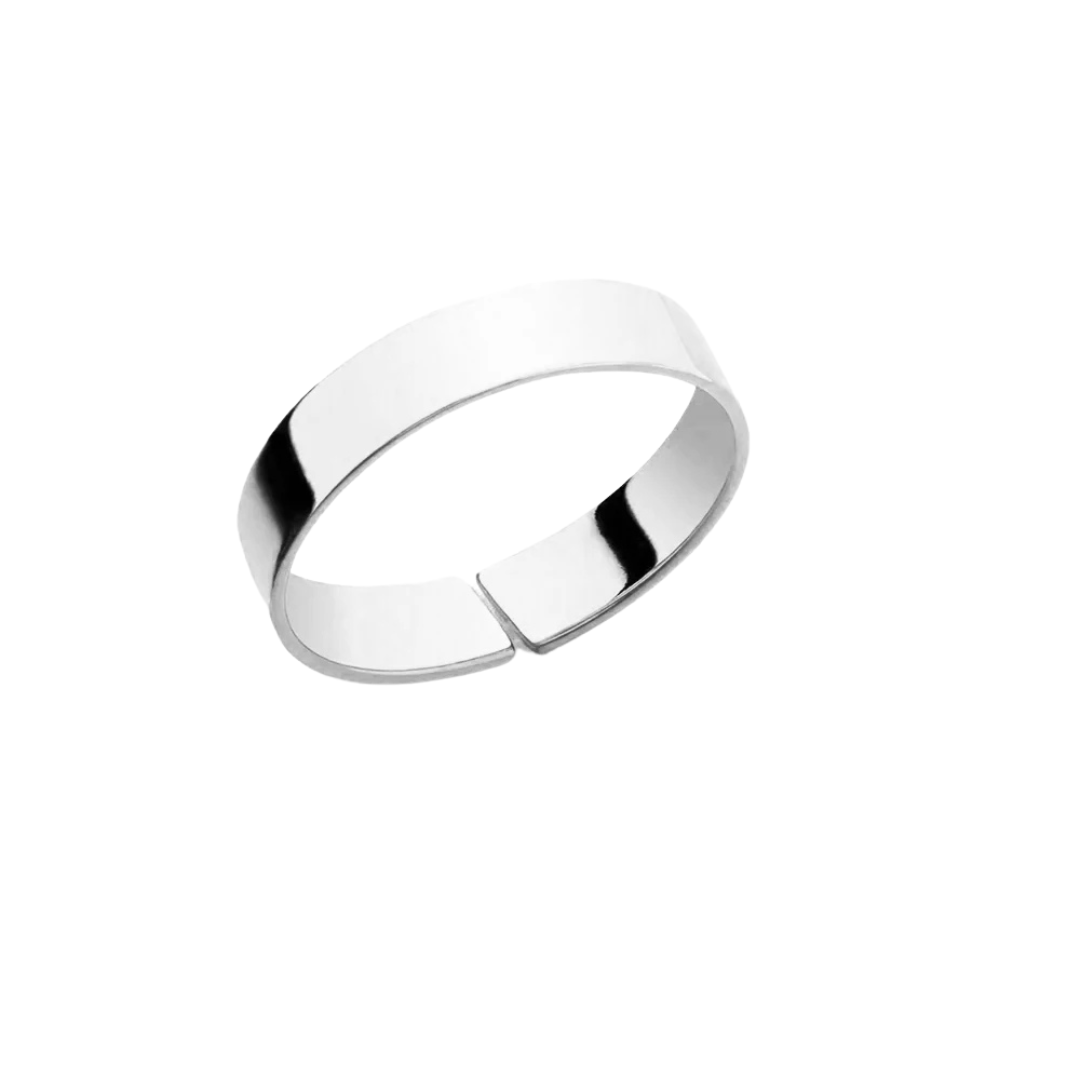 Anel Masculino em Aço Inoxidável Platinum