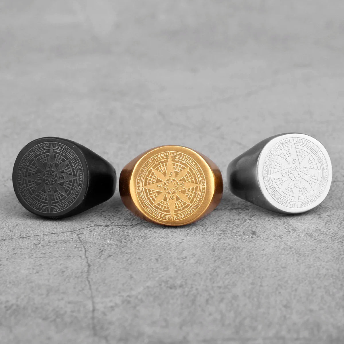 Anel Masculino Aço Inoxidável Compass