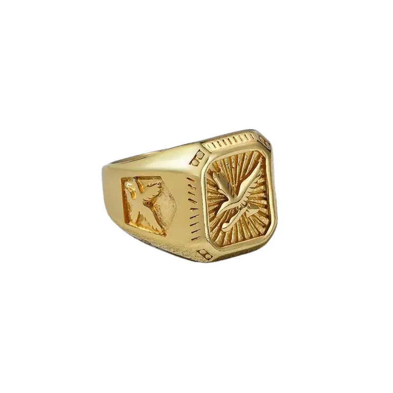 Anel Masculino Banhado a Ouro - Orion
