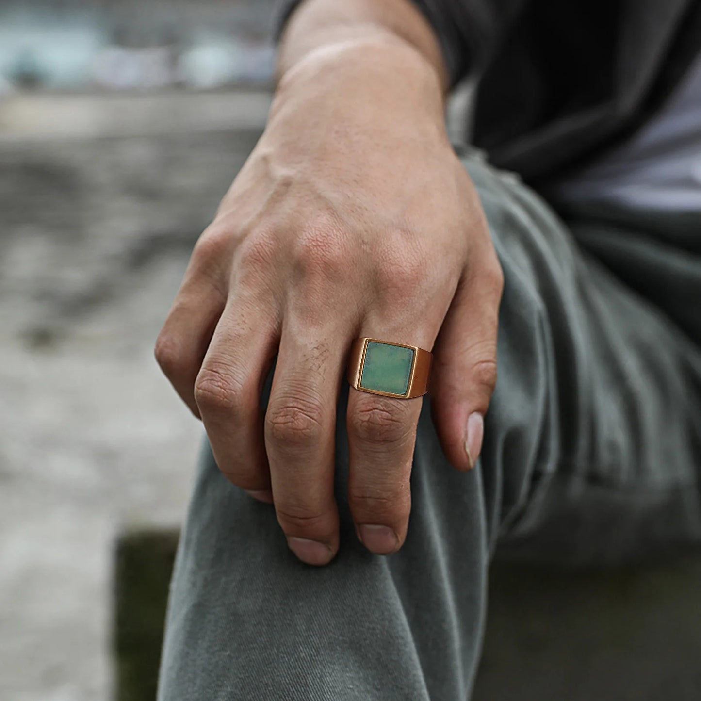Anel Masculino em Aço Inoxidável Plutão