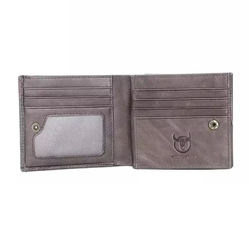 Carteira de Couro Masculina Cinza - Orion