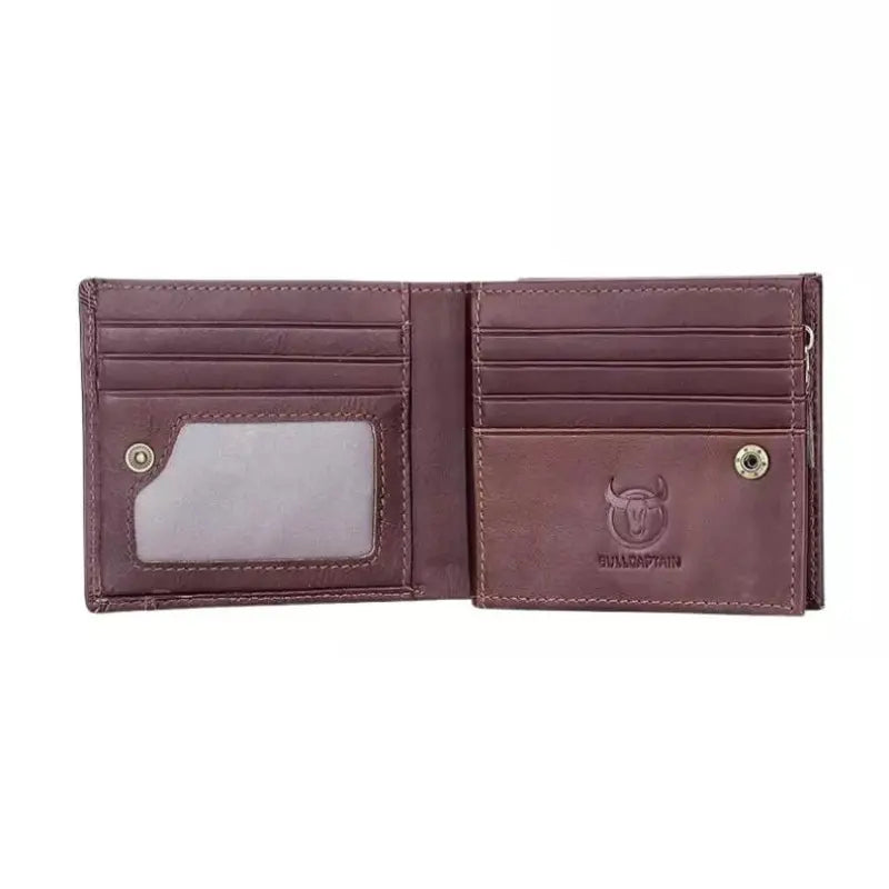 Carteira de Couro Masculina Castanho- Orion