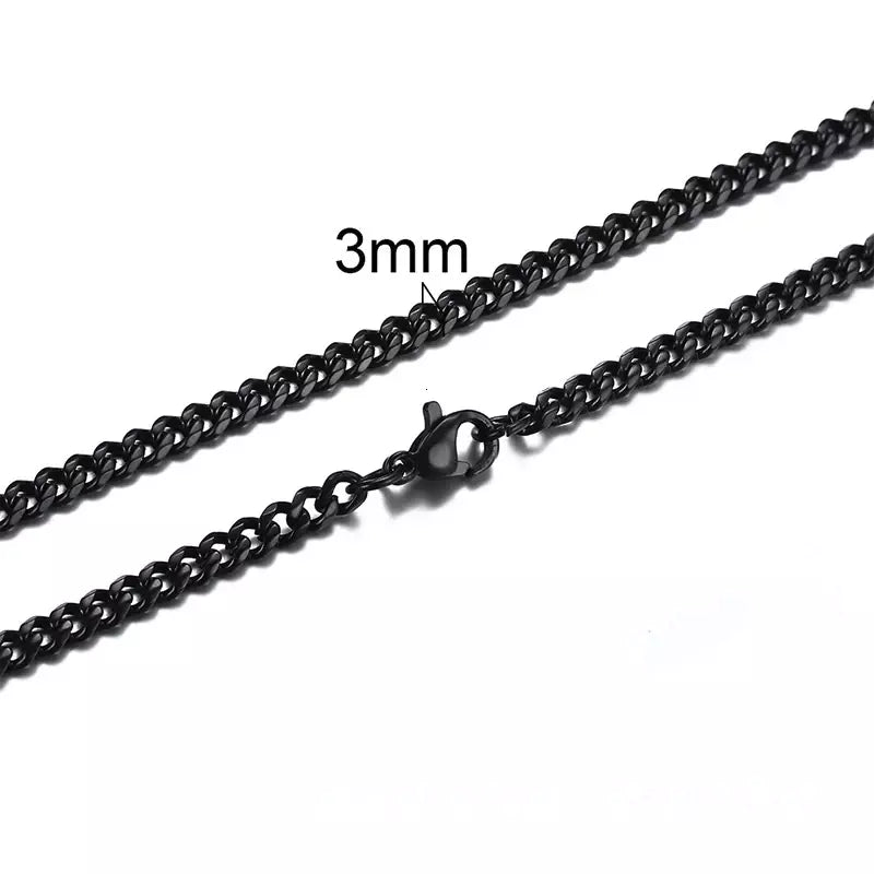 Colar Masculino Aço Inoxidável Preto- Orion