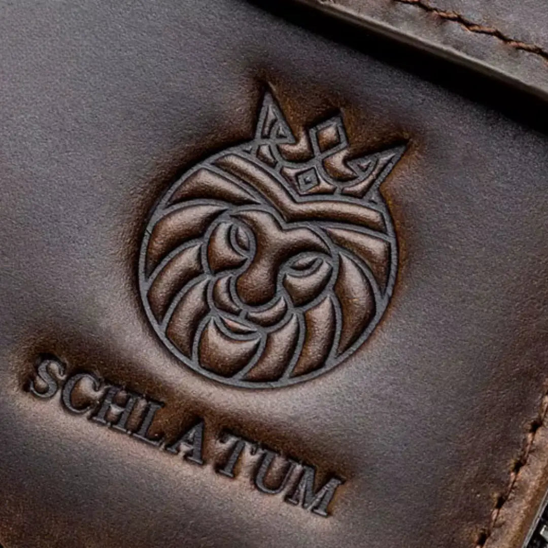 Carteira Masculina em Couro Legítico RFID Schalatum King