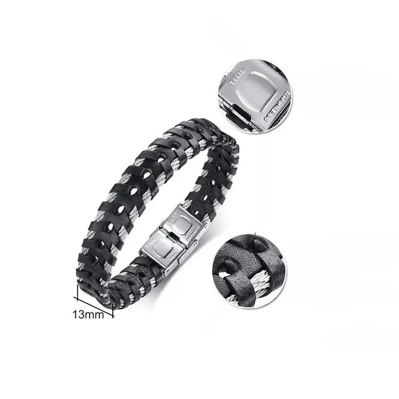 Pulseira Masculina em Couro - Orion