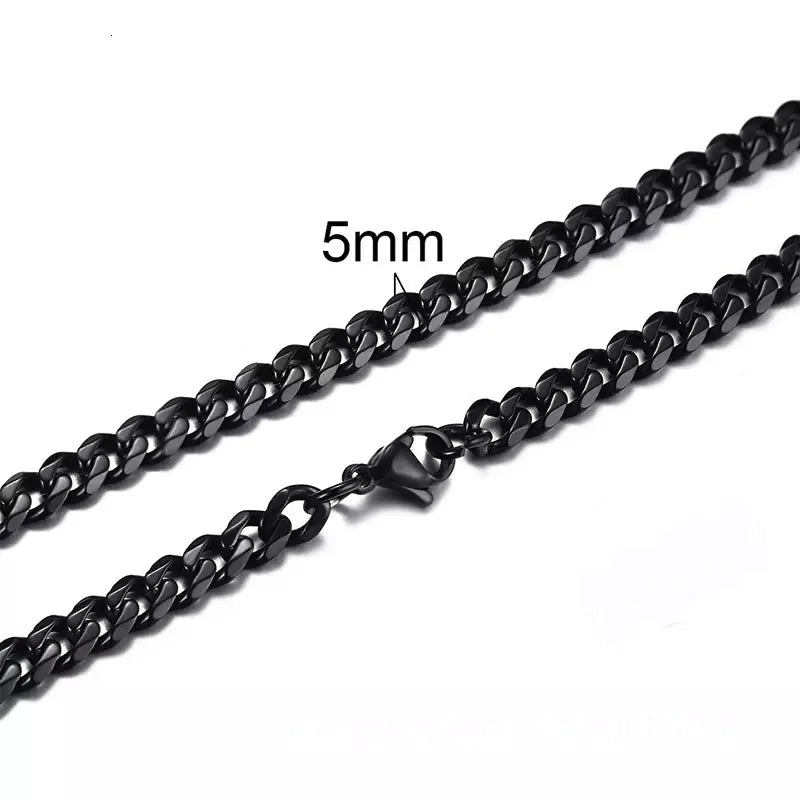 Colar Masculino Aço Inoxidável Preto- Orion