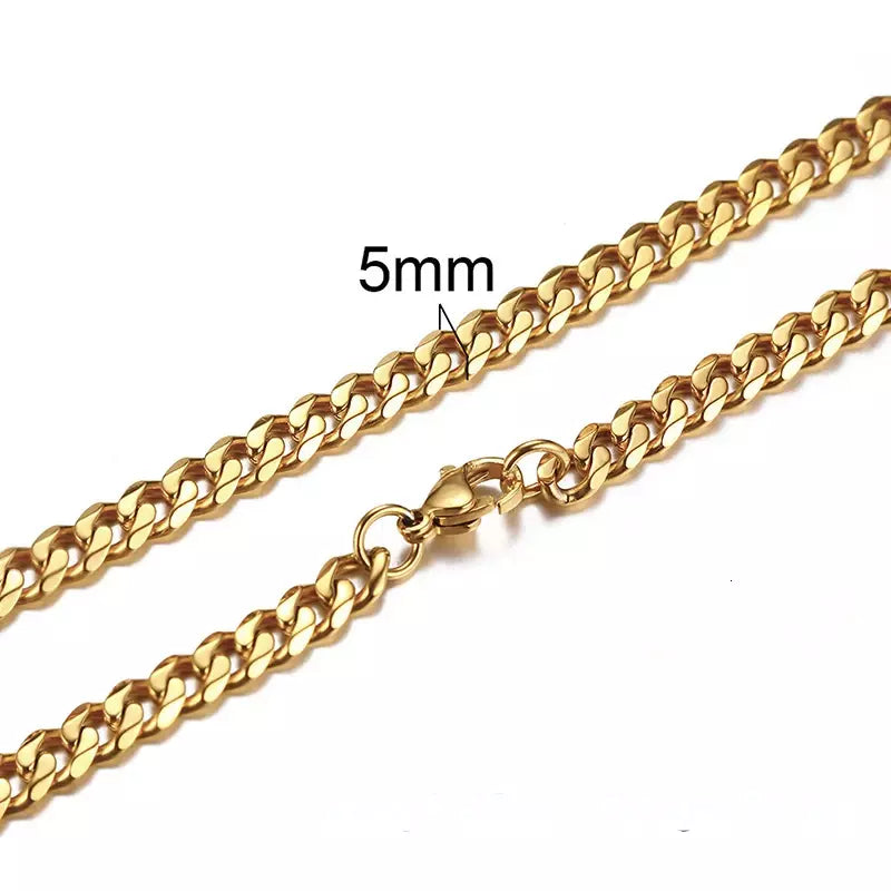 Colar Masculino Aço Inoxidável Dourado- Orion
