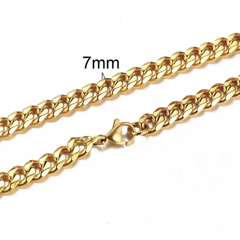 Colar Masculino Aço Inoxidável Dourado- Orion