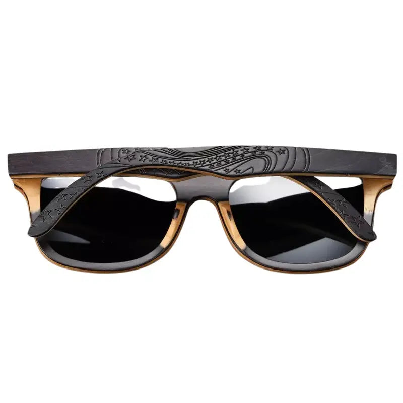Óculos de Sol Haste Madeira Masculino Preto - Orion