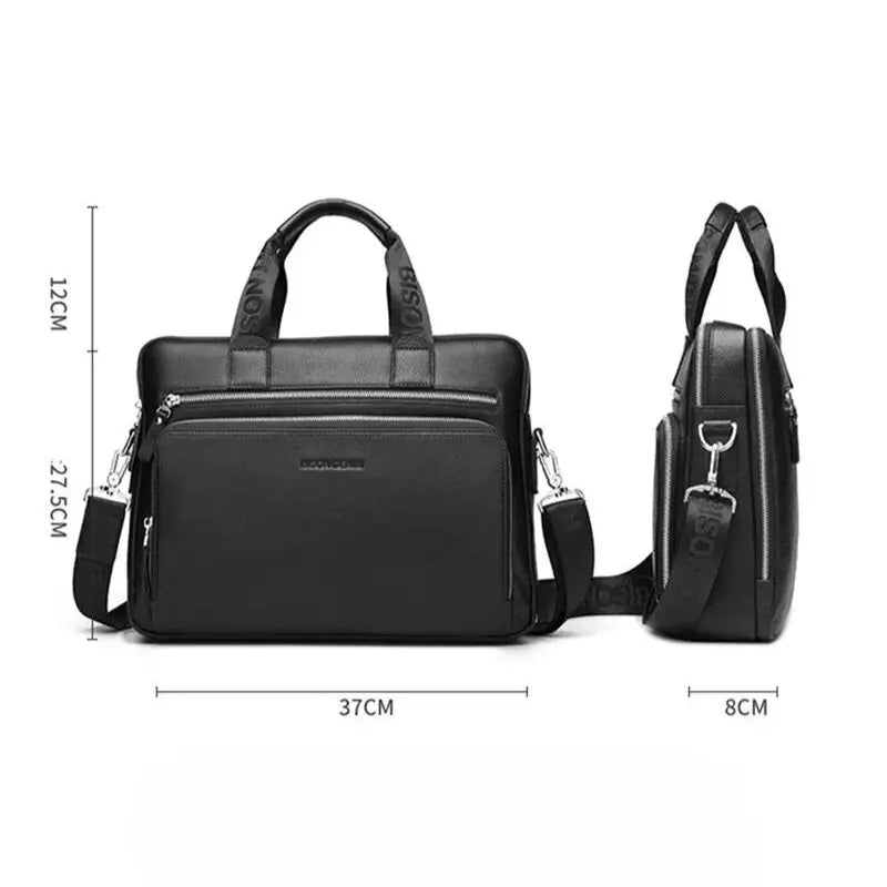 Pasta Executiva Masculina em Couro Preta - Orion