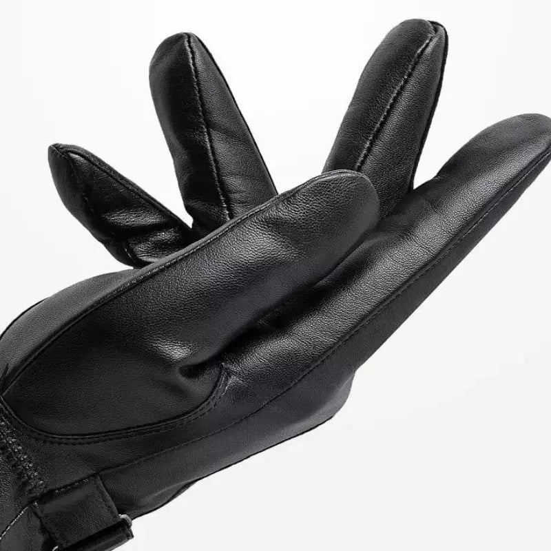 Luva Masculina de Couro Preta - Orion