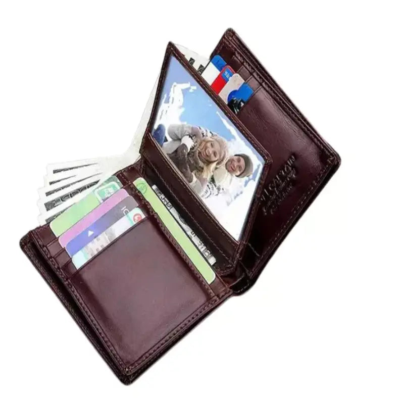 Carteira de Couro Masculina Marrom - Orion
