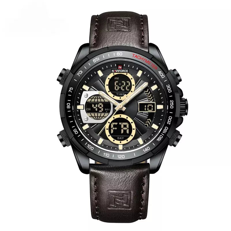 Relógio Masculino Esportivo Pulseira Couro Marrom - Orion