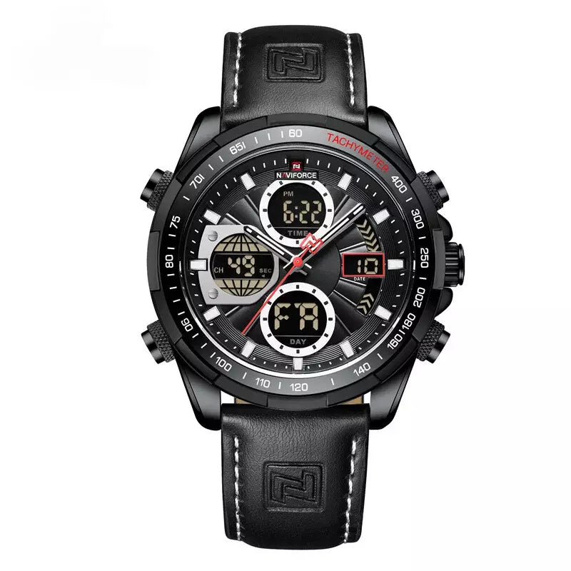 Relógio Masculino Esportivo Pulseira Couro Preto - Orion