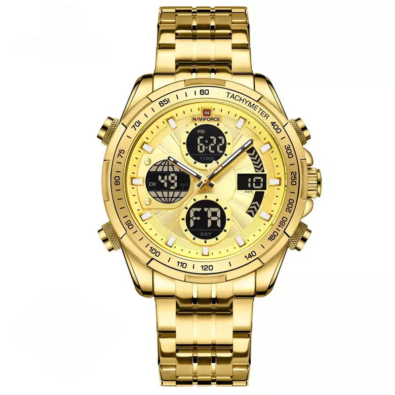 Relógio Masculino Aço Inox Dourado - Orion
