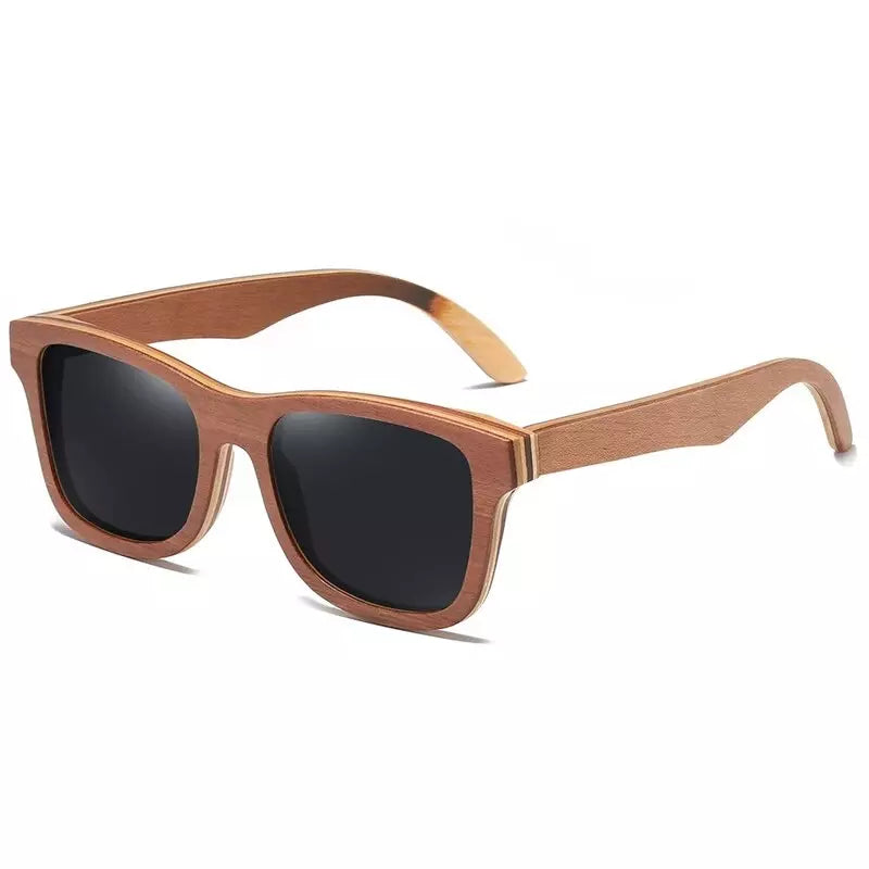 Óculos de Sol Haste Madeira Masculino Preto - Orion