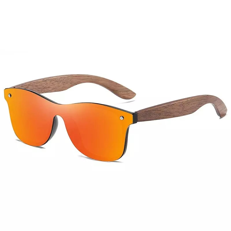 Óculos de Sol Haste Madeira Masculino Vermelho - Orion