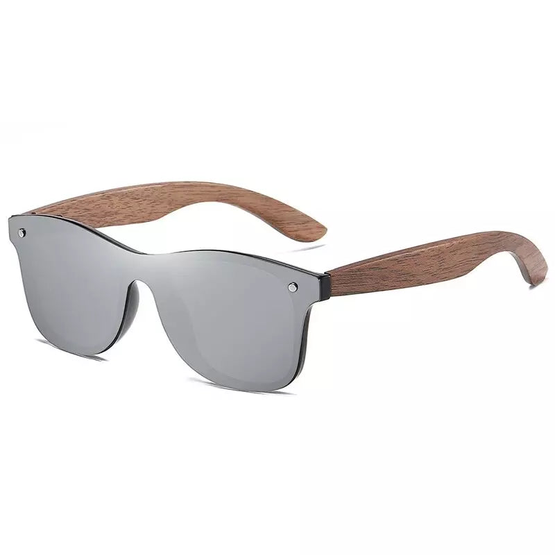 Óculos de Sol Haste Madeira Masculino Prata - Orion