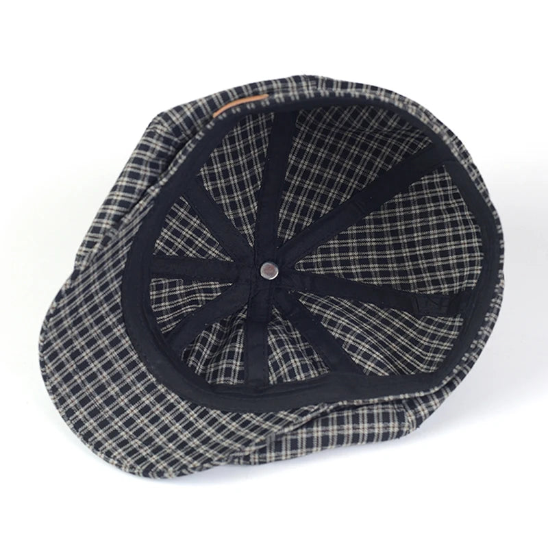 Boina Masculina Octagonal Xadrez
