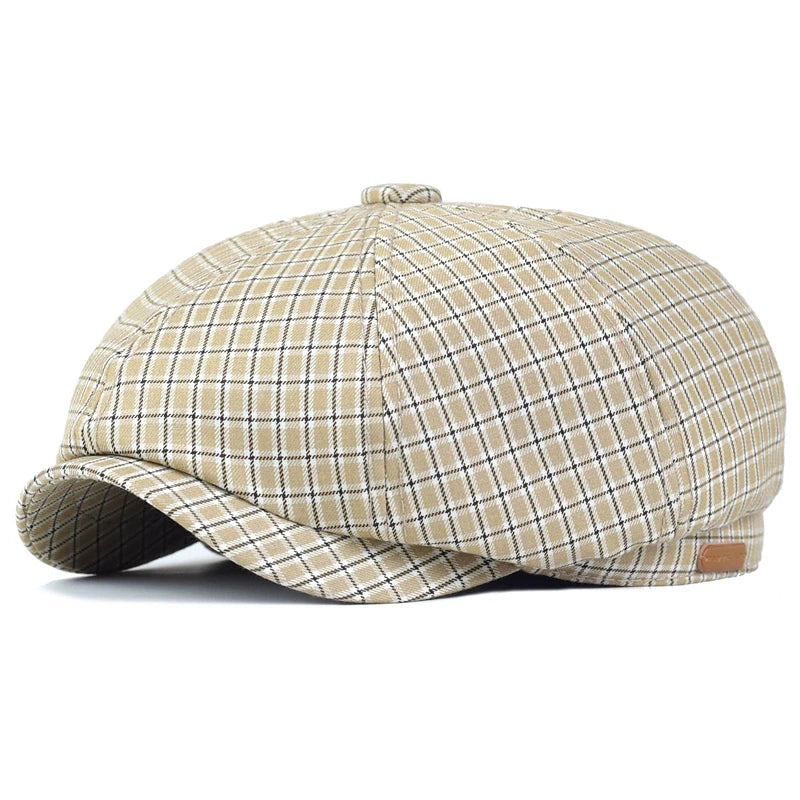 Boina Masculina Octagonal Xadrez