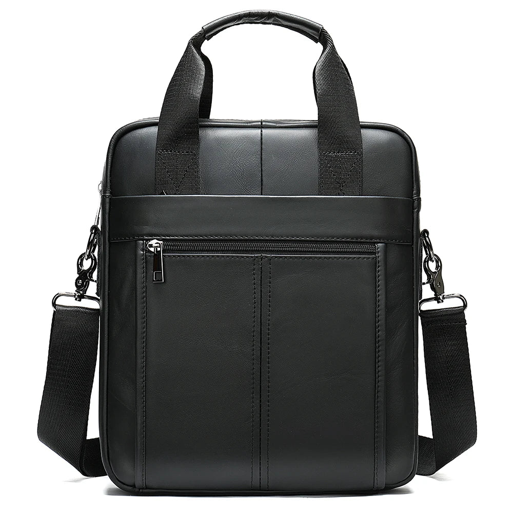 Bolsa Masculina Transversal Laptop em Couro Legítimo Business