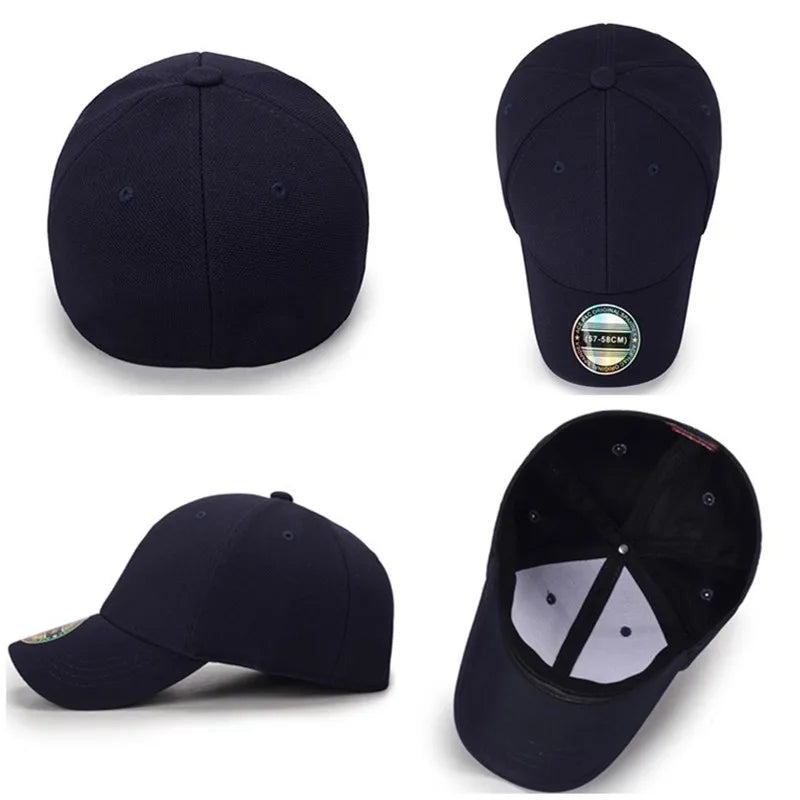 Boné Masculino Aba Curva Fechado Liso Basic