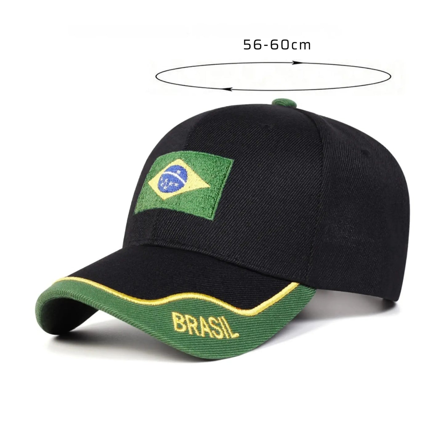 Boné Masculino Aba Curva Flag Brasil