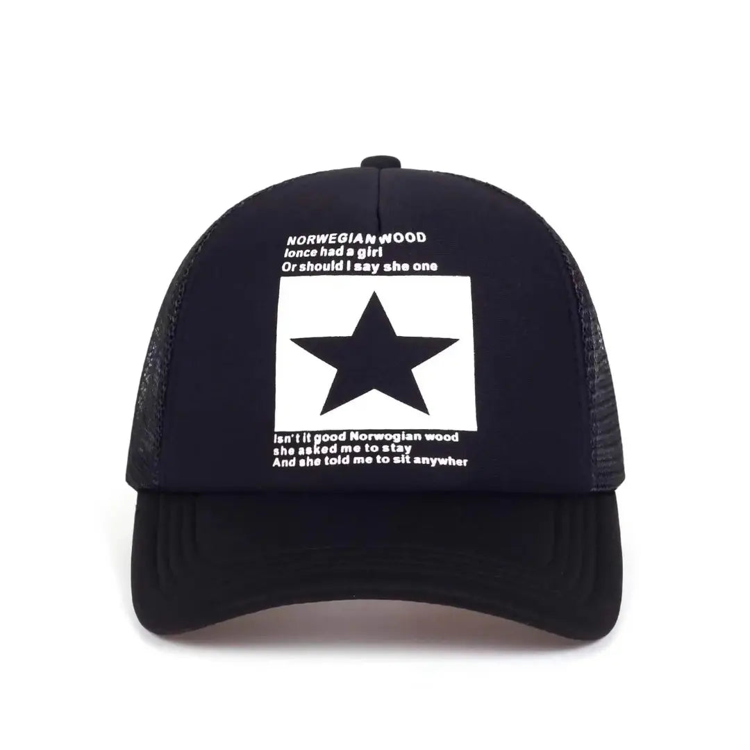 Boné Masculino Aba Curva Mesh Pointed Star