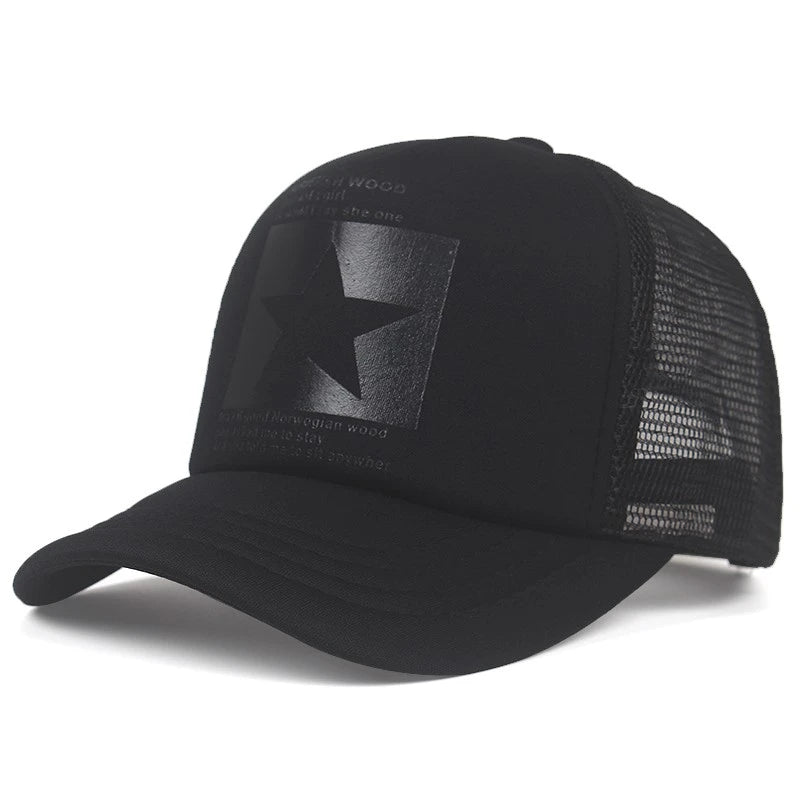 Boné Masculino Aba Curva Mesh Pointed Star
