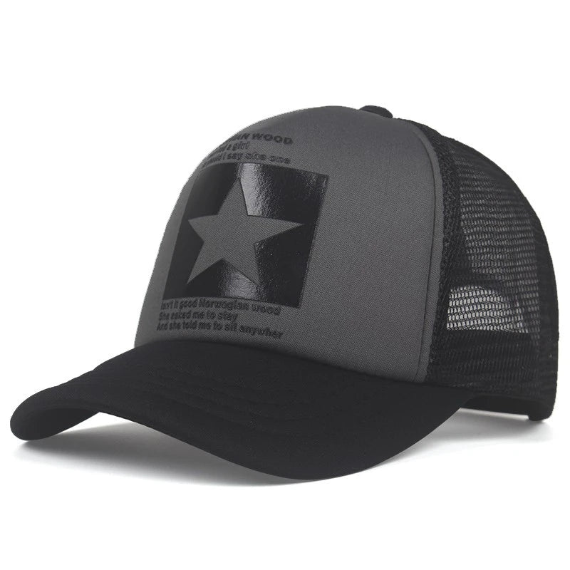 Boné Masculino Aba Curva Mesh Pointed Star