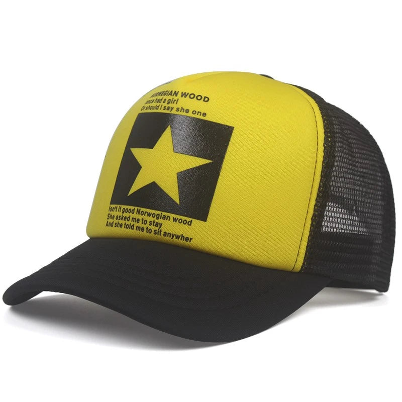 Boné Masculino Aba Curva Mesh Pointed Star