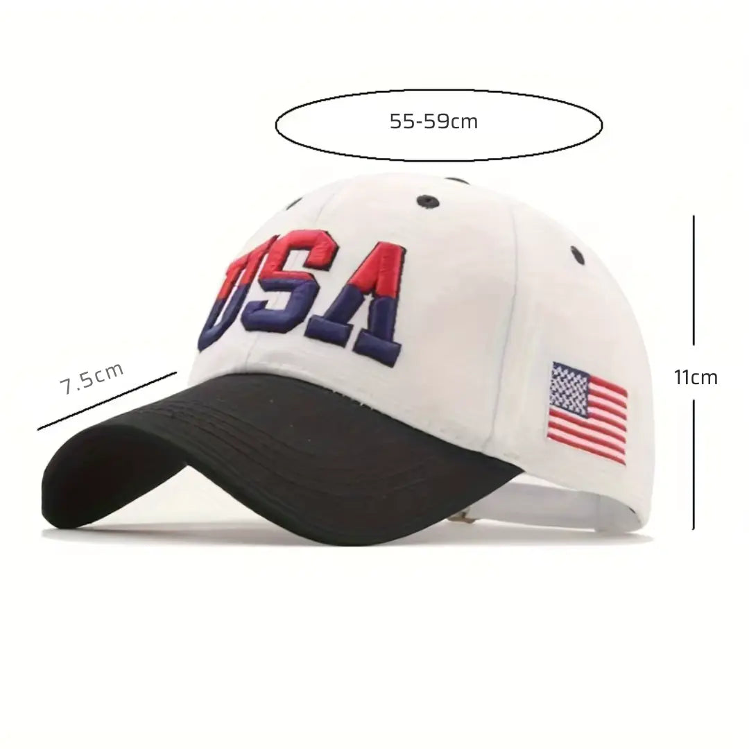 Boné Masculino Aba Curva USA Flag