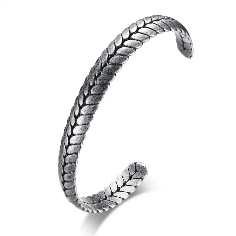 Pulseira Masculina em Aço Inoxidável Cinza - Orion