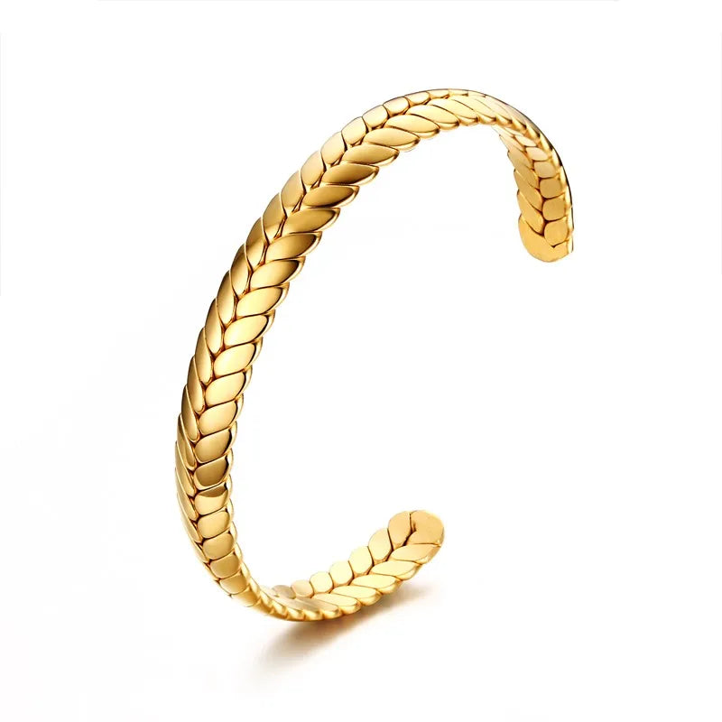 Pulseira Masculina em Aço Inoxidável Dourada - Orion