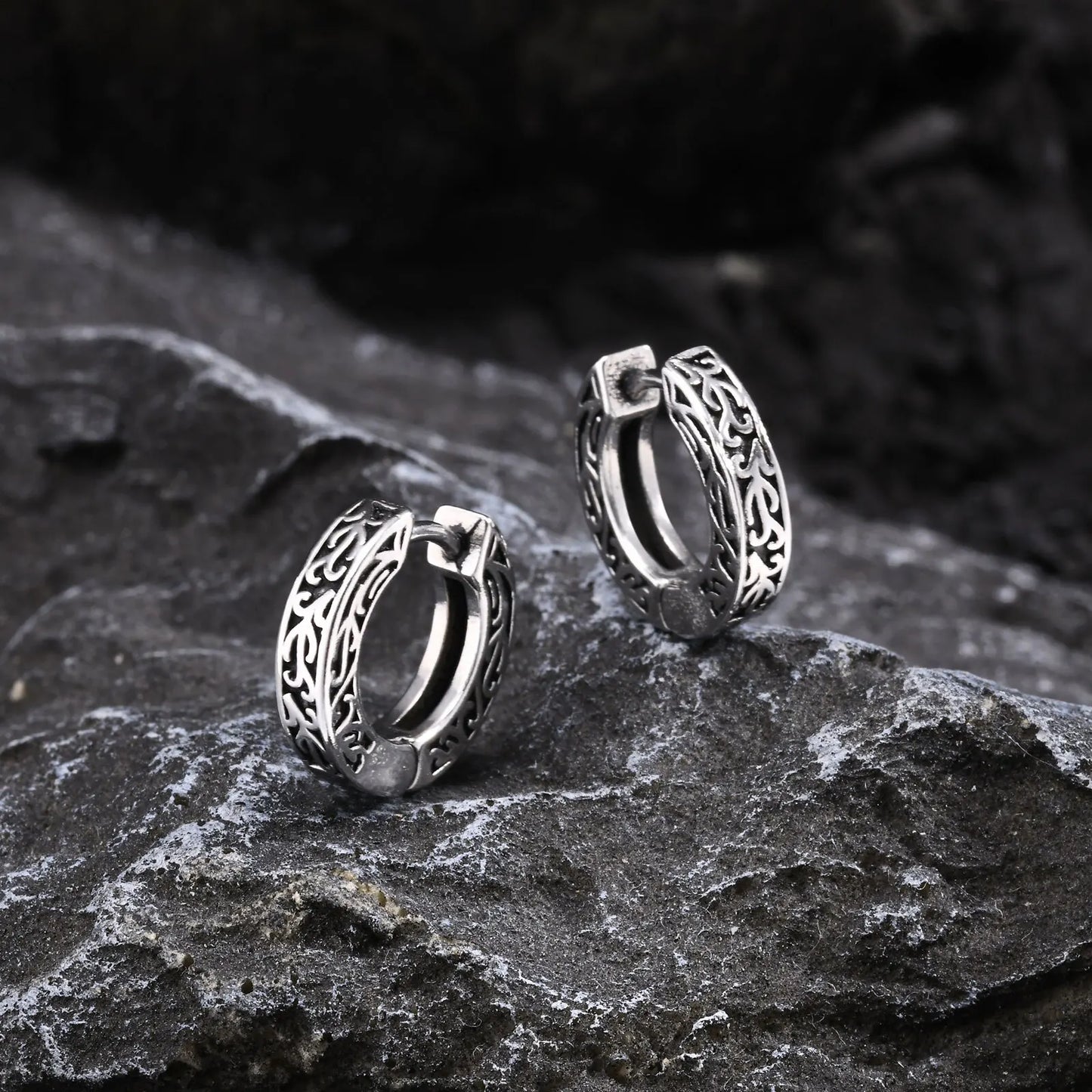 Brinco Masculino Argola em Aço Thick Hoop (Par)