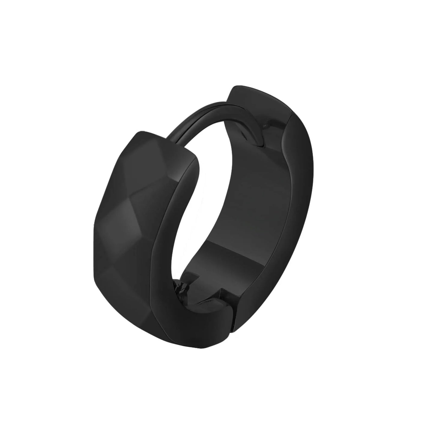 Brinco Masculino em Aço Argola Geometric (Par)