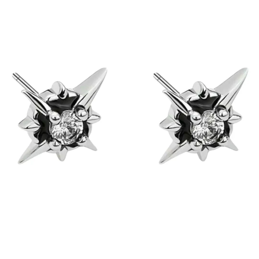 Brinco Masculino em Aço Inox Star Stud (Par)