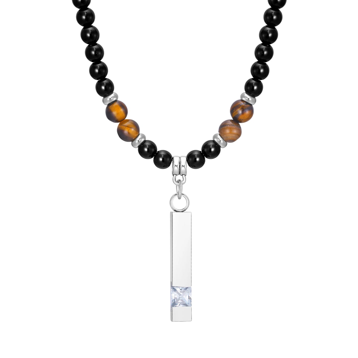 Colar Masculino Tibetano Lava Stone