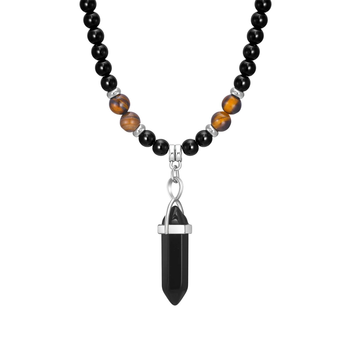 Colar Masculino Tibetano Lava Stone