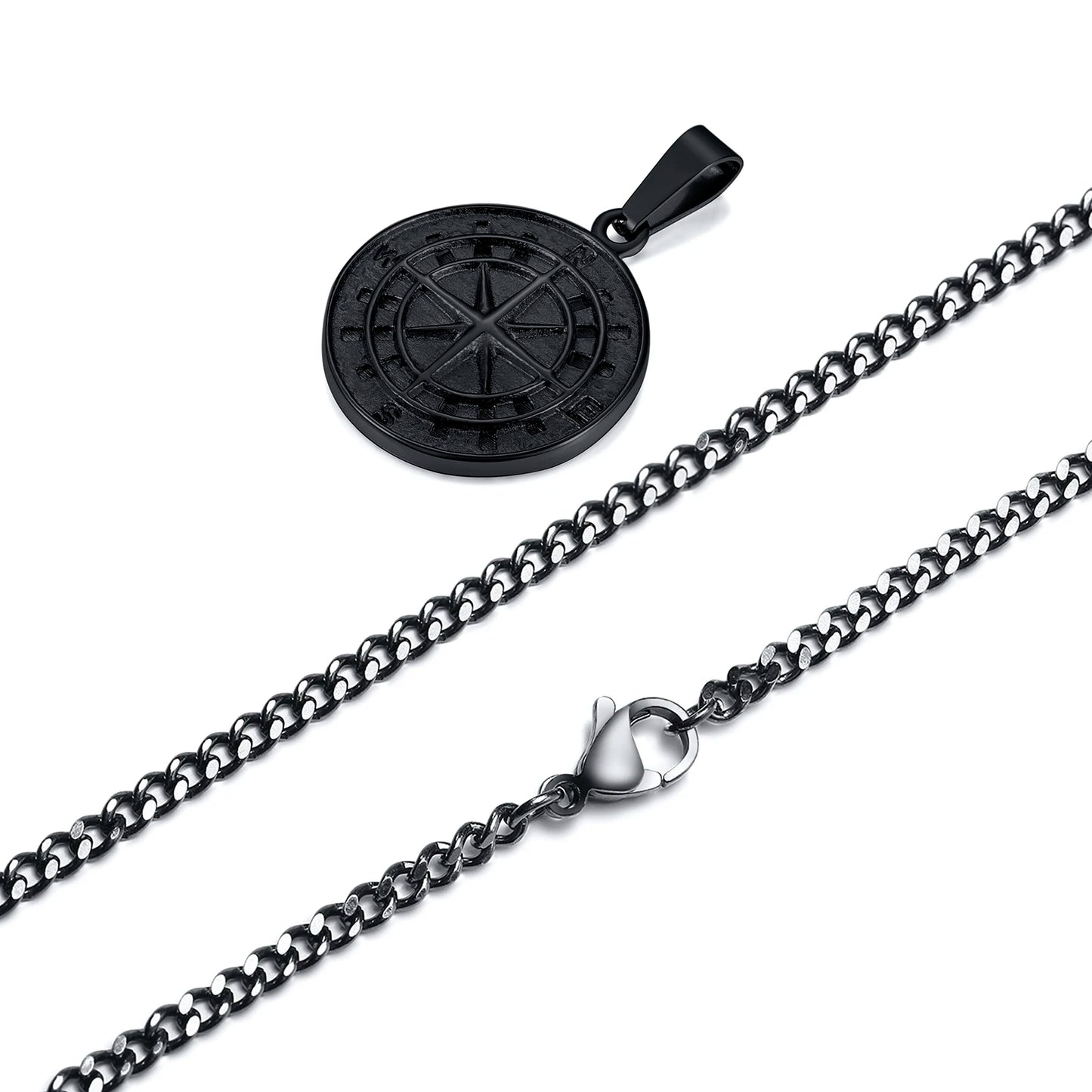 Colar Masculino em Aço Inox Compass