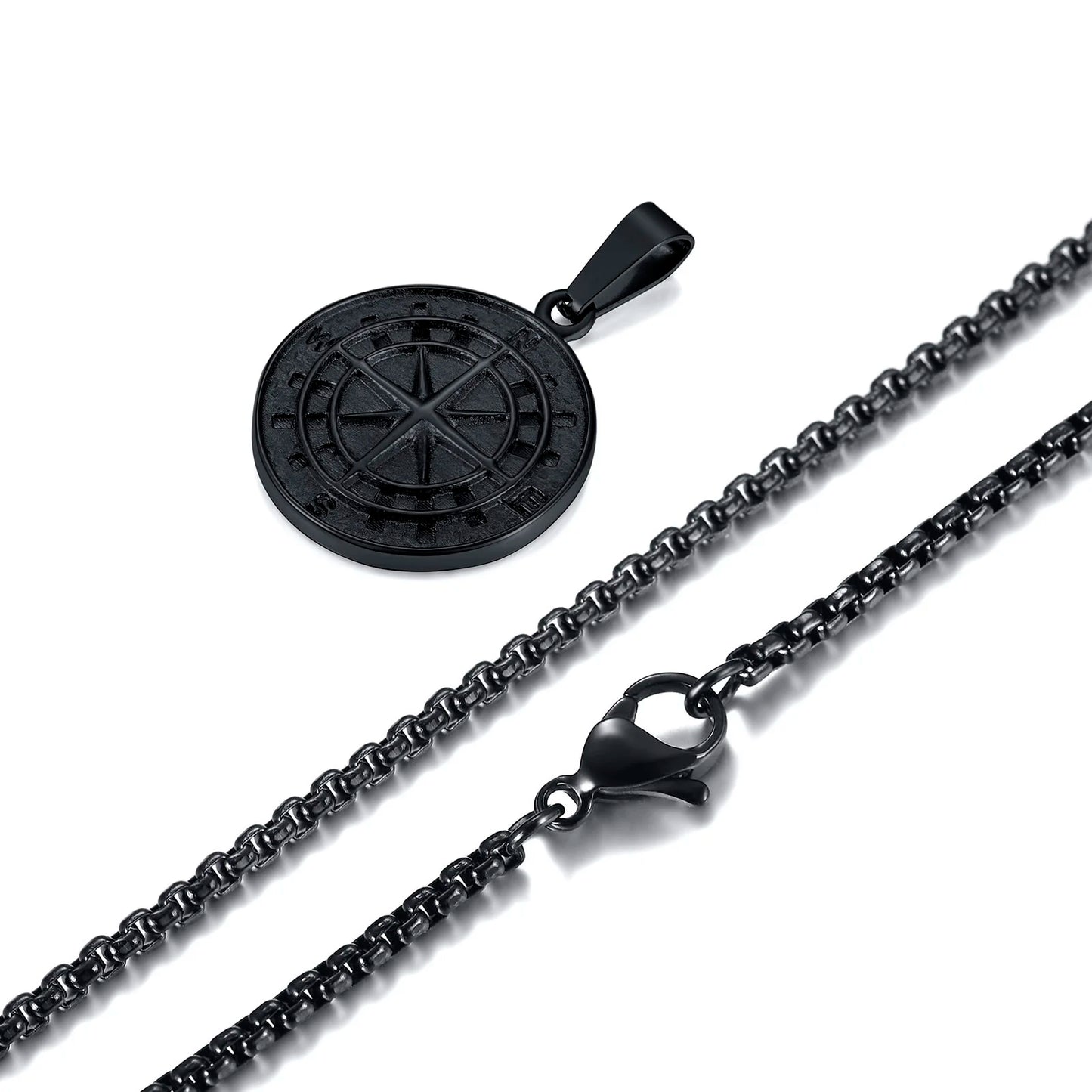 Colar Masculino em Aço Inox Compass
