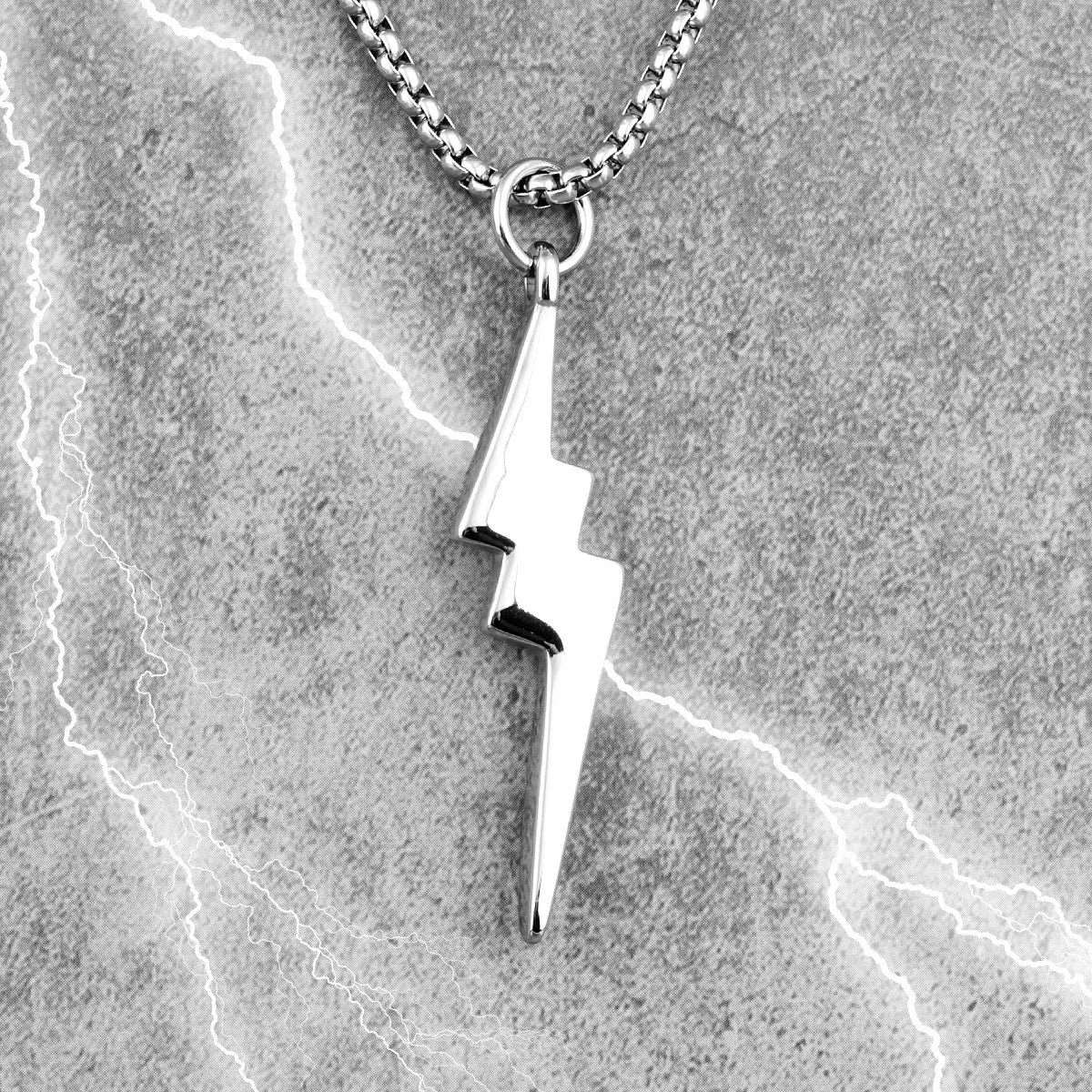 Colar Masculino em Aço Inox Lightning