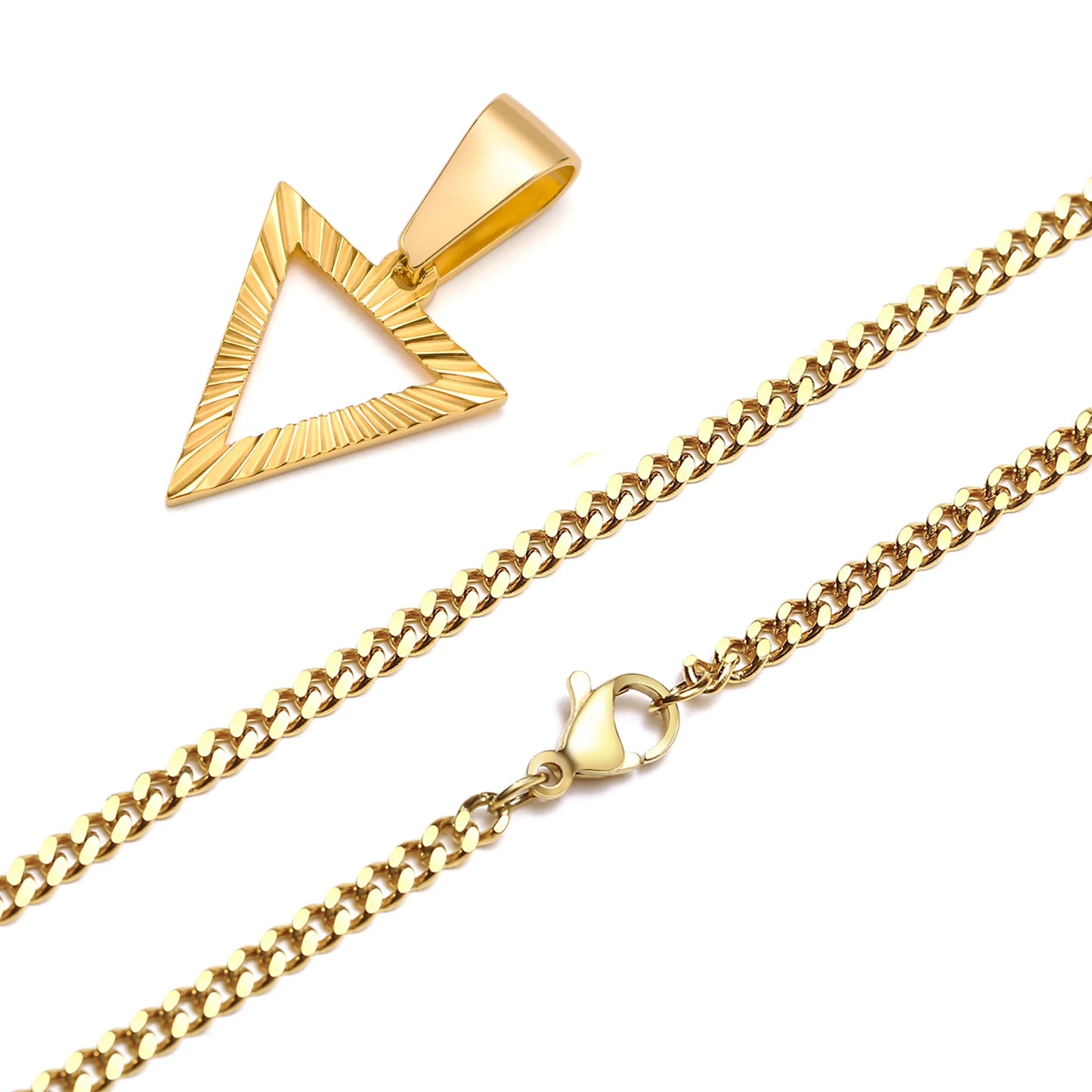 Colar Masculino em Aço Inox Triangle