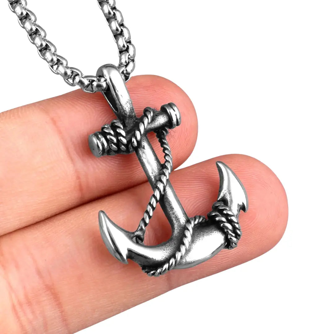 Colar Masculino em Aço Inox Âncora