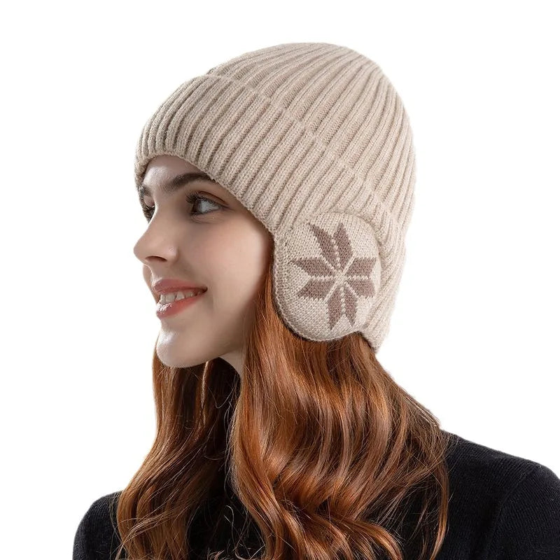 Gorro Unissex Tricotado Quentinho Snowflake