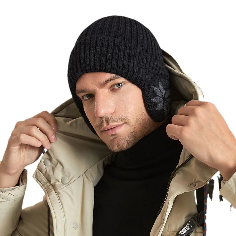 Gorro Unissex Tricotado Quentinho Snowflake
