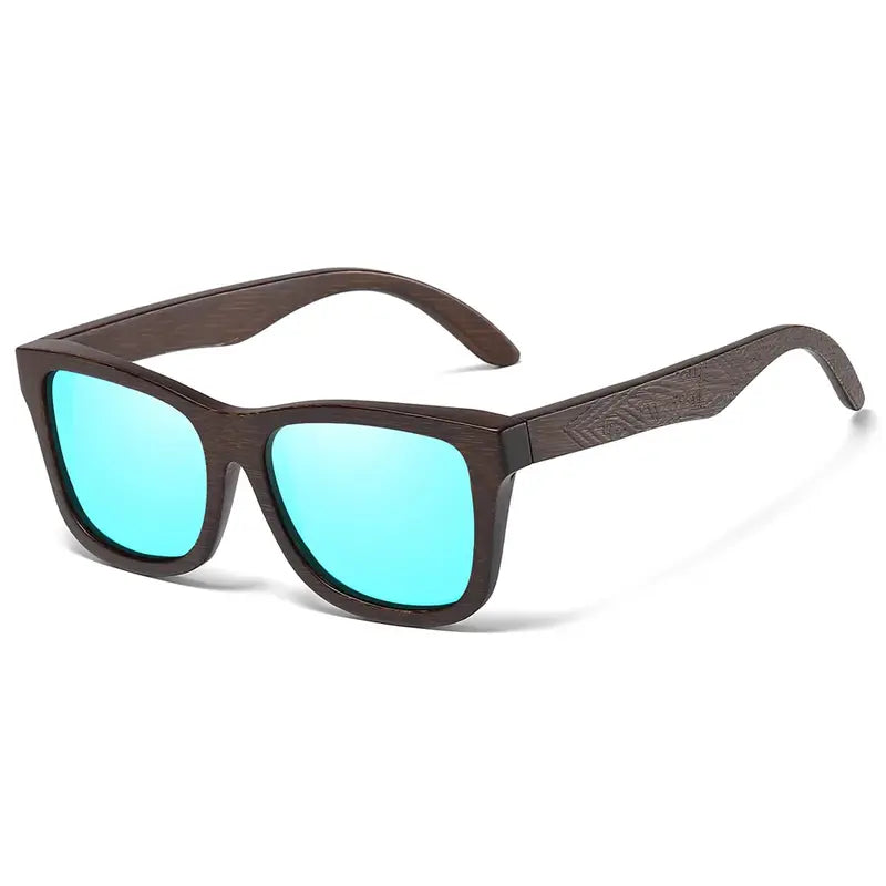 Óculos de Sol Haste Madeira Masculino Azul - Orion