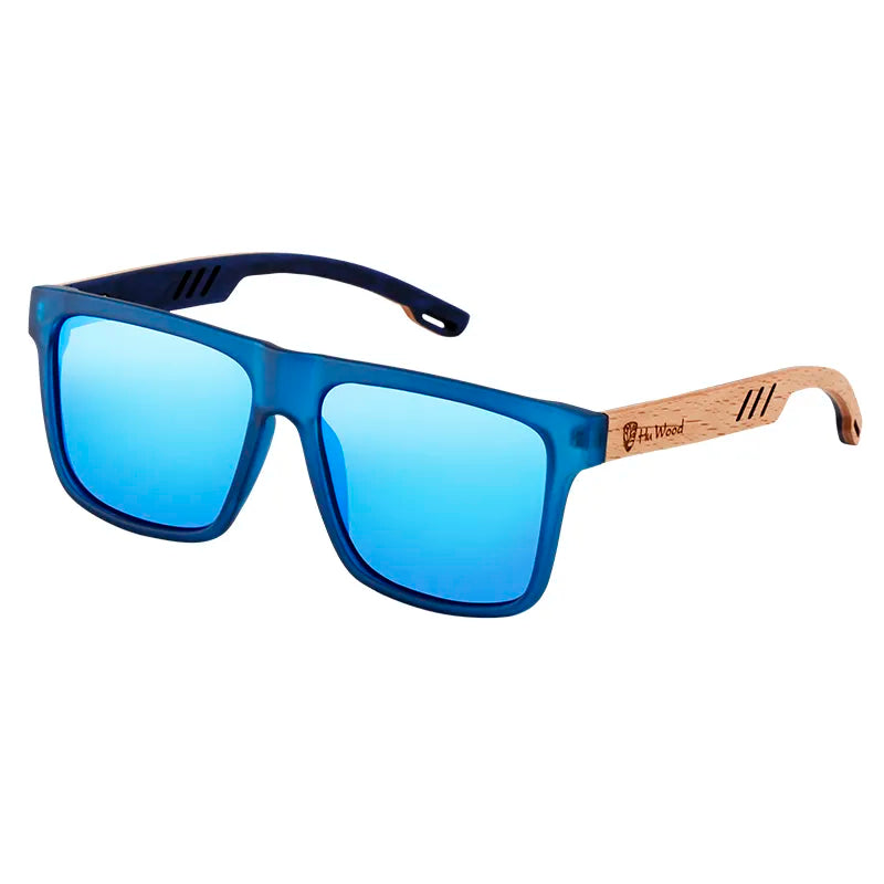Óculos de Sol de Policarbonato Masculino Azul - Orion