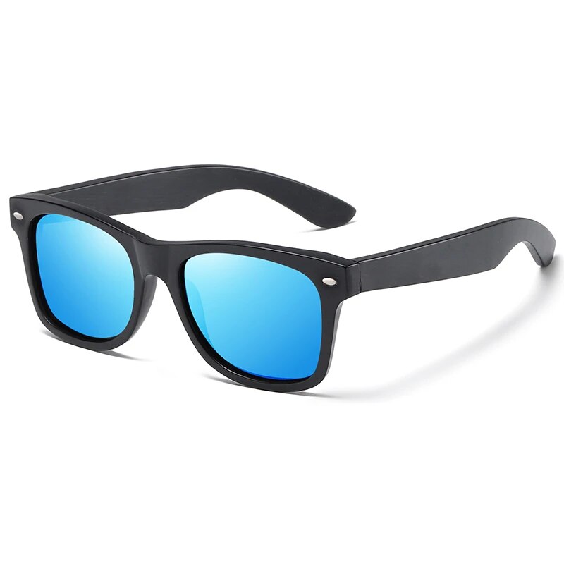 Óculos de Sol Haste Madeira Masculino Azul - Orion