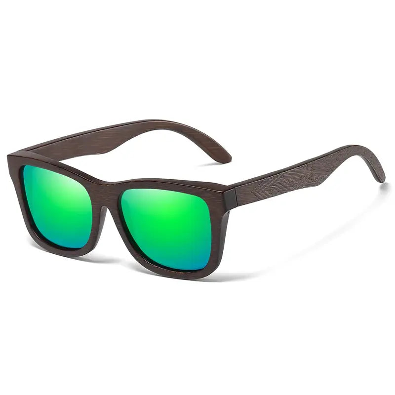 Óculos de Sol Haste Madeira Masculino Verde - Orion
